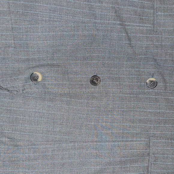 👨 Hugo Boss suit jacket/blazer/sports coat. Gray w/ blue pinstripes. Wool/silk. - Picture 3 of 15